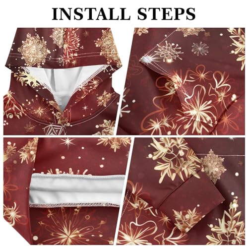 Kids Hoodies Sweaters Christmas Xmas Snowflake Hooded Sweatshirts with Big Pockets for Boys Girls B04003813