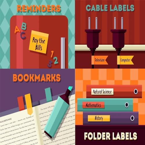 KICNIC 1500 Pieces Page Markers Sticky Index Tabs, Arrow Flag Tabs Self Adhesive, Colored Notes Tab Stickers for Notebook, Documents, Books [10 Colors, 3 Designs] Sticks Securely,  image 4