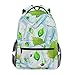 Grüner Kühler Eiswürfel Schulter Student Rucksacks Bookbags Kinderrucksack Büchertasche Rucksäcke für Teen Mädchen Jungs