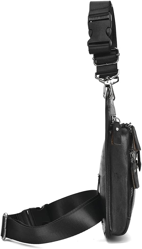 KPYWZER Vintage Leather Waist Pack Drop Leg Bag for Men Women Belt Hip Bum Bag Multi-Purpose Motorcycle Bike Outdoor Sports Tactical Cycling Riding Hiking Camping Black
