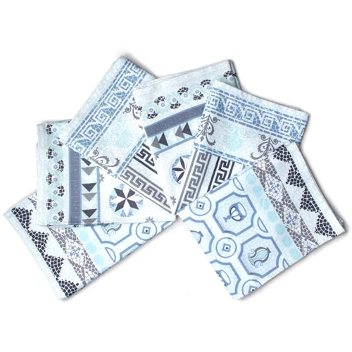 Image of Encasa XO Cotton Kitchen Towel Set - Super Absorbent 70x45 cm Tea Towels & Dish Cloths for Washing Up, Drying Dishes, and Cleaning - Ultra Soft and Durable - Pack of 6 - Mosaic Combo