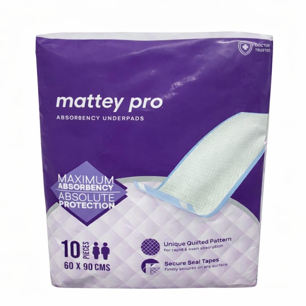 Pro Absorbency Underpads, Maximum Absorbency, Quilted Pattern, Secure Seal Tapes, 60x90 cm, 10 Pieces-image-26