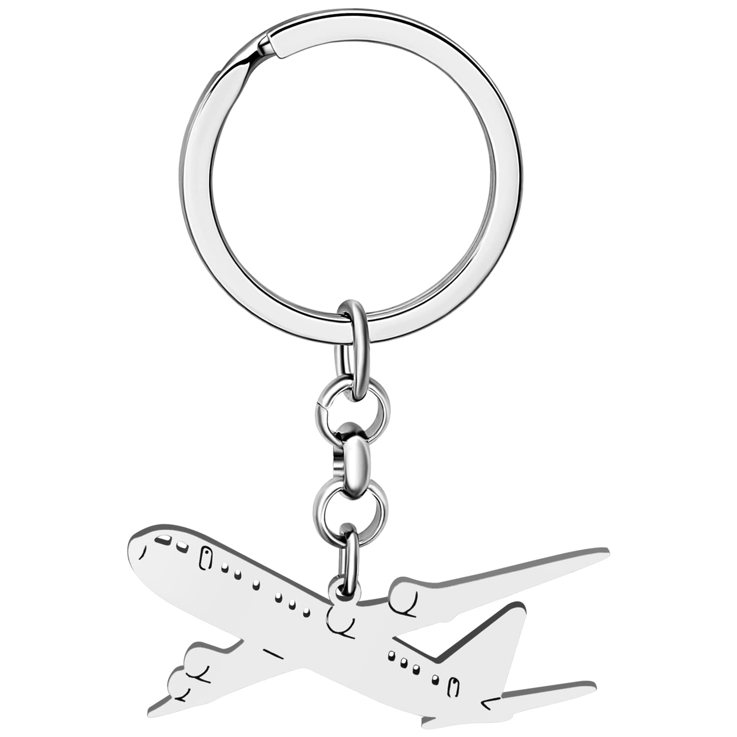 DUOWEI Cool Airplane Keychains Pilot Wings Helicopter Keyring Charm Travel Party Favors Decor for Women Flight Attendant Gift