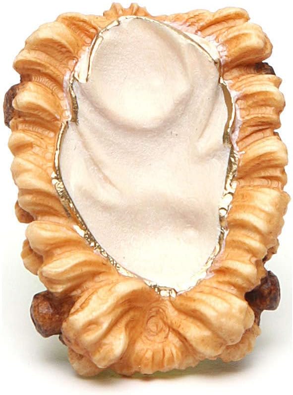 Holyart Baby Jesus Cradle, 10 cm Original Nativity Model, in Painted Valgardena Wood