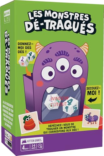 Asmodee - Les Monstres Dé-Traqués - Exploding Kittens - Jeux de société - Jeu de rapidité et d’Observation - Dès 4 Ans - Enfants et Famille - 2 à 6...