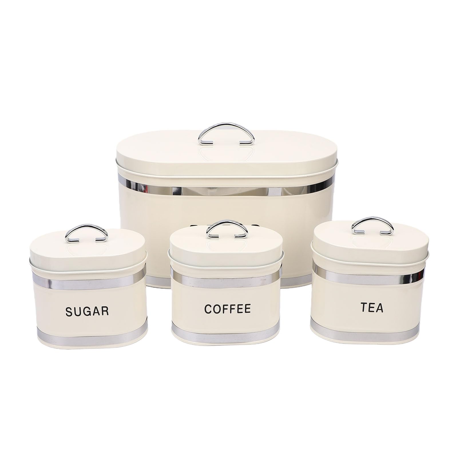 Tangxi Set di Contenitori Robusti per la Scatola del Pane, Coperchi Ermetici in Materiale Premium, Soluzione di Conservazione Efficiente per Cuochi e Panettieri (WHITE)
