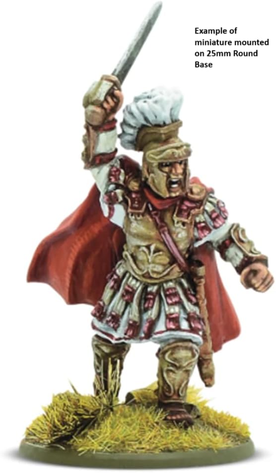 Warlord Games 75 x Plastic 25mm / 0.98 inch Bases Round lipped Bases for Tabletop Miniatures