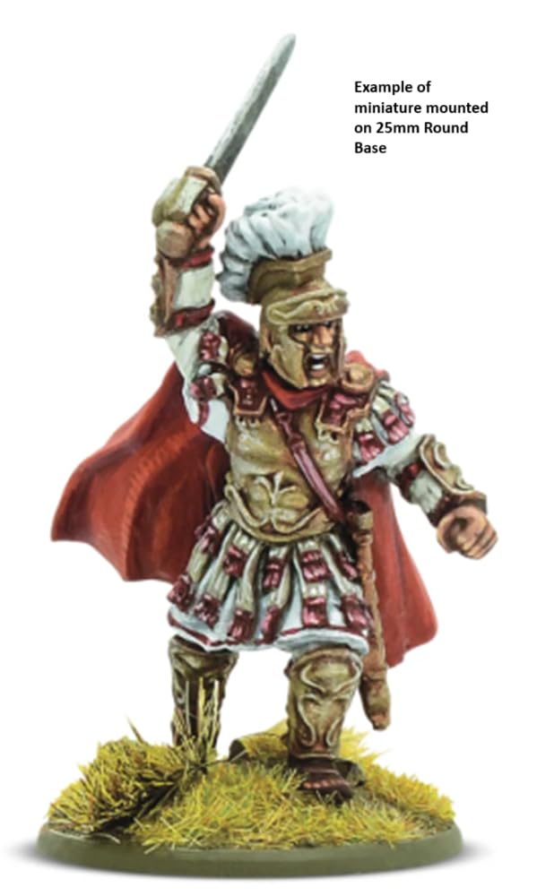 Set di 75 basi rotonde in plastica da 25 mm per tavolo in miniatura. Warlord Games