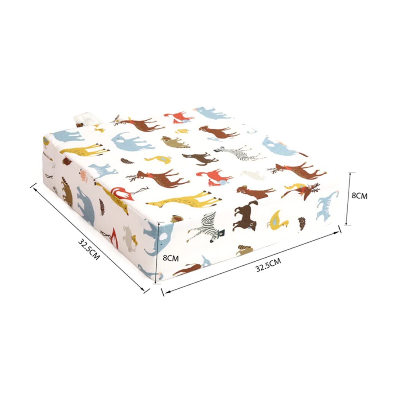 Cabilock Coussin Rehausseur de Chaise Enfant Étanche avec Sangles Réglables Coussin de Salle À Manger pour Bébé Confortable et Sécurisé 12.80X12.80X3.15In