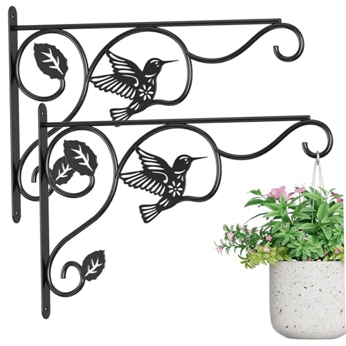 Support de suspension pour plantes robuste en métal travaillé