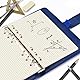 Lidwot A6 Rasterliniertes Nachfüllpapier, 100 g/m², dick, beige, keine Blätter (80 Stück), vorgelocht, passend für A6 6-Ringbücher für Büro, Schule und Lehrer
