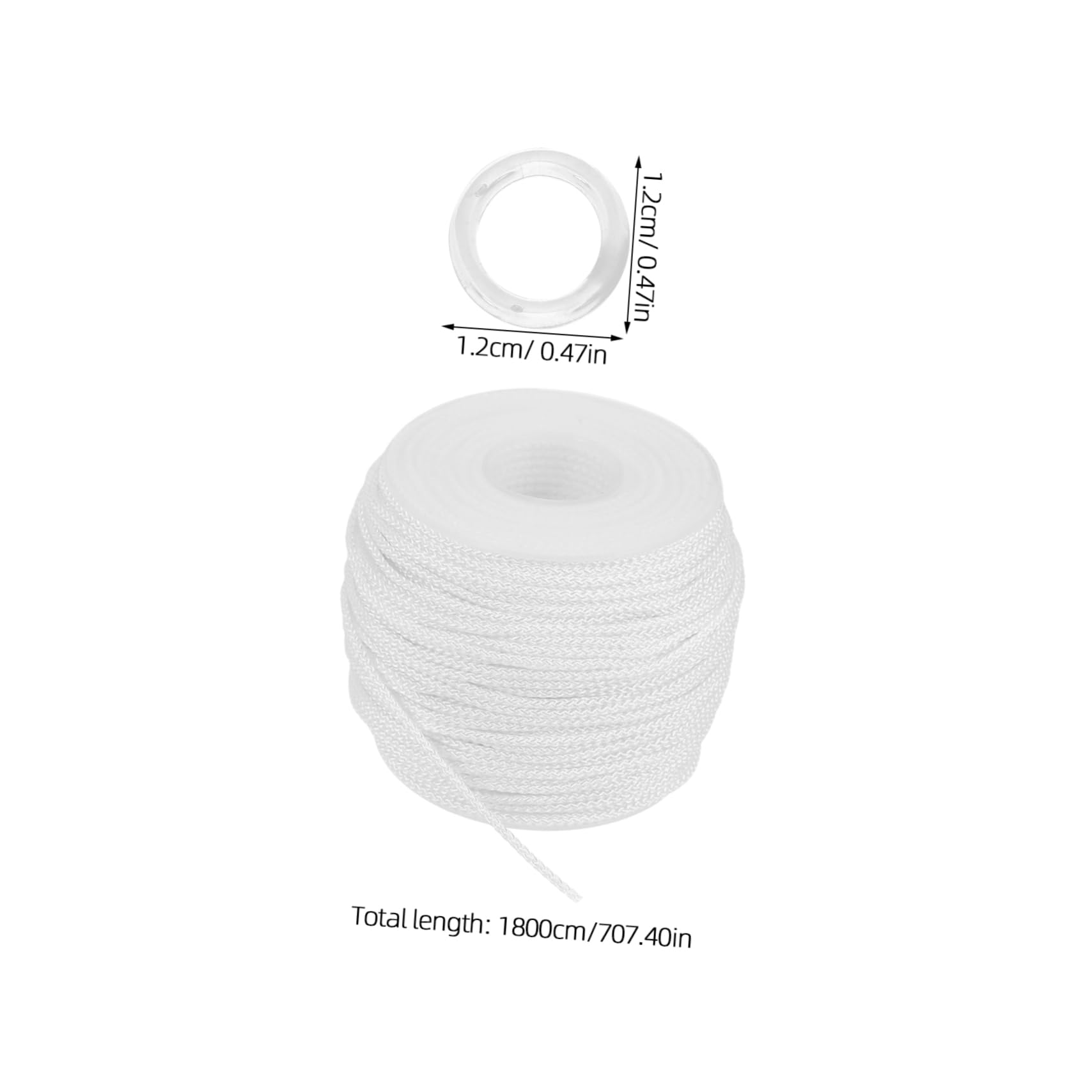 KONTONTY Curtain Pulling String and Hoop Roman Blind Curtain Rings Sturdy Pull Rope for Smooth Operation