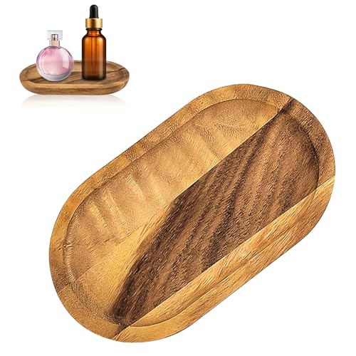 Bandeja de madera para baño, bandeja pequeña de...