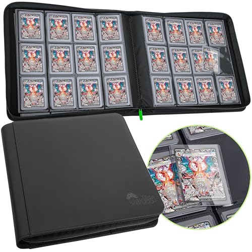 FunGuys Toploader Binder Trading Card Binder Storage 384 12 Pocket Top Loader Binder Collection for Yugioh MTG TCG Card Folders for Trading Cards