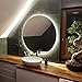 Artforma Specchio Rotondo da Bagno Controluce LED | 70 cm | su Misura | Personalizza Specchio Tondo da Parete Bagno | LED Premium | Colore LED - Bianco Freddo/Caldo | L82