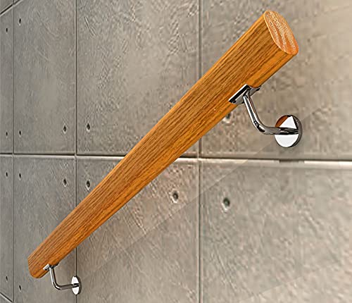 Rampes d'escalier en bois antidérapantes pour personnes âgées et sécurisation des murs - 5
