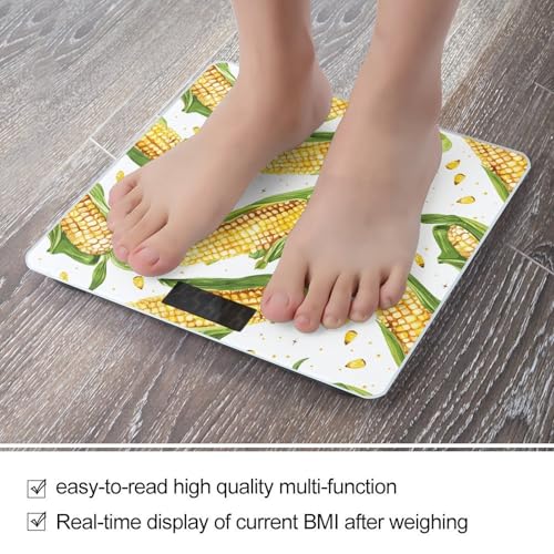 Báscula digital para baño con diseño Cartoon Corn 400 lb miniatura 5