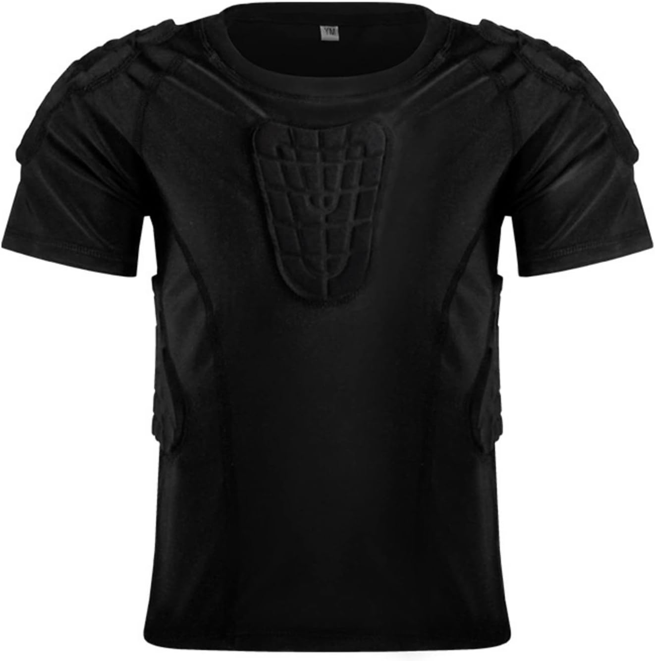 Youth Padded Compression Shirt Long Sleeve/Short Sleeve/Shorts Protective Pants for Football Paintball Baseball