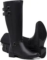 Bota Montaria Feminina Cano Longo Zíper Conforto