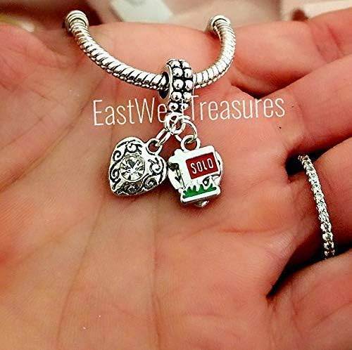 Miniatura 2 de Agente de bienes raíces agente de bienes raíces regalo de joyería para sus mujeres-Venta señal Vendido hogar encanto con pulsera collar