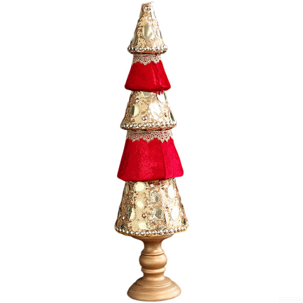 Décorations de Noël en tissu en velours rouge pour un réveillon féerique
