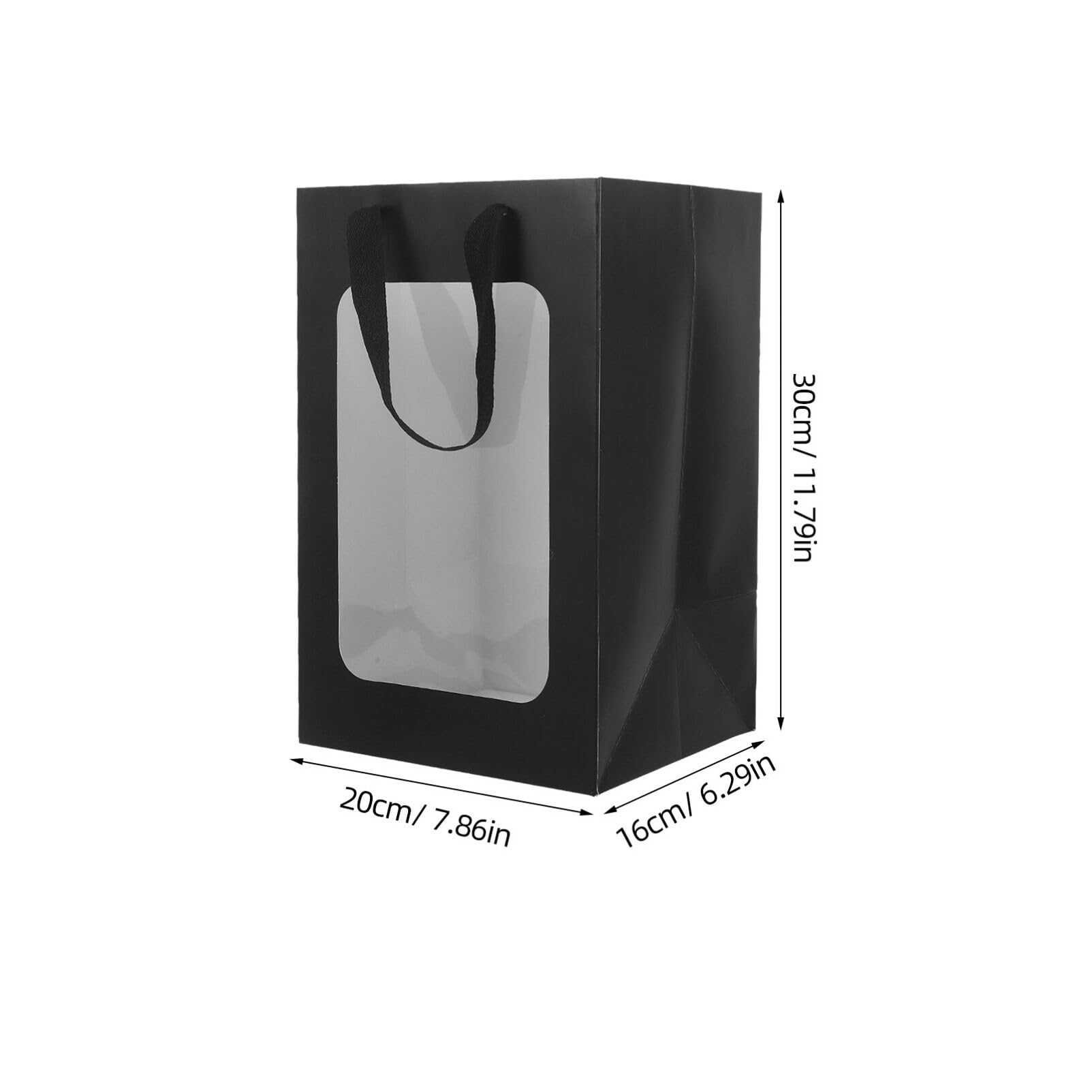 JECOMPRIS 10piezas Bolsas Transparentes Ventana Pack De Mediana Para Asas Para Transporte