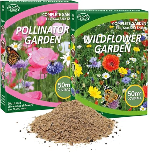 Pronto Seed Wildflower Seed Shaker Twin Pack - Easy-Spread