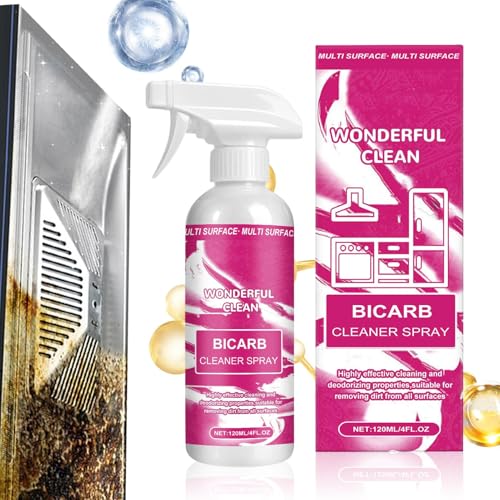 キッチンクリーナー スプレー,重油クリーナー 120ml | 家庭用キッチン掃除用ソリューション オーブン グリル コンロ 鍋 換気扇 シンク 床 蛇口 タイル用