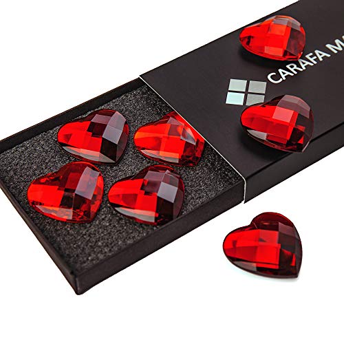 Set de 7 Imánes Decorativos en Forma de Corazón Rojo miniatura 1