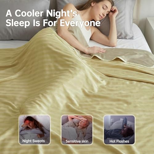 Image of Guohaoi Cooling Blanket for Hot Sleepers and Night Sweats 60 inchx90 inch Full Size