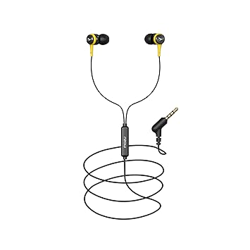MOZU Audiology 200,Braided Wire,Magnetic Metal Earbuds,L Shape Jack Wired Earphon (Honey Black)