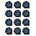 Price comparison product image RED DRAGON Hardcore Radical Black & Blue Burst Extra Thick Standard Dart Flights - 4 sets Per Pack (12 Dart Flights in total)