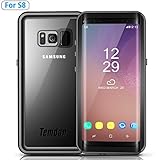 Temdan Galaxy S8 Waterproof Case Rugged Built in Screen Protector with Floating Strap Shockrproof Waterproof Case for Samsung S8 (5.8inch)- Black
