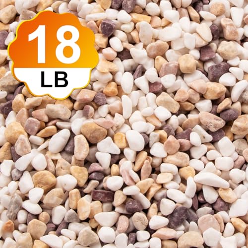 Image of 18 Pounds Natural Pea Gravel Pebbles,Small Rocks,Decorative Rocks for Succulents,Aquarium Gravel,Vase Filler,Plants