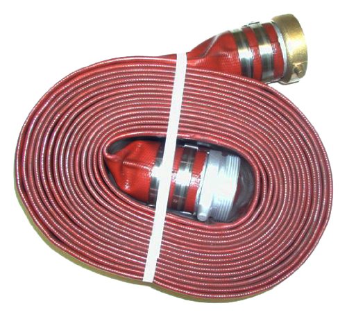 JGB Enterprises Eagle Hose Eagleflo Eagle PVC Discharge Hose Assembly, Red, 2" Male X Female Water Shanks , 175 PSI Maximum Pressure, 2" Hose ID, 50' Length