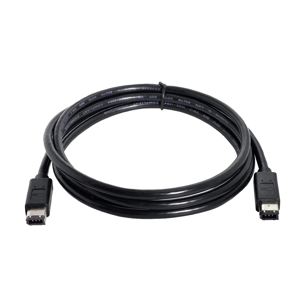 Cavo Ilink da 6 poli a 6 pin, FireWire 400 a FireWire 400, IEEE 1394, 1,8 m, nero