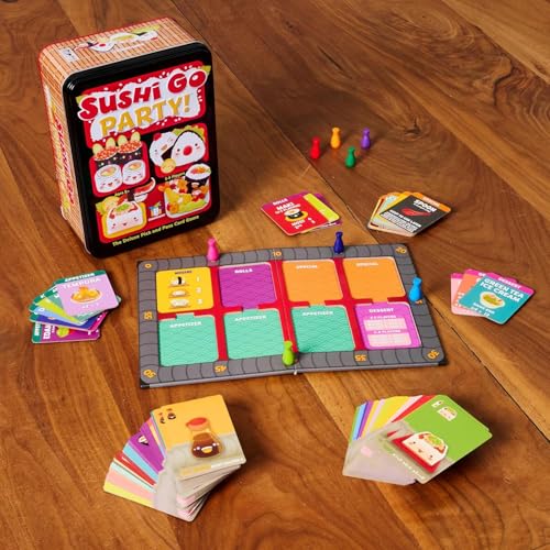 Image of Sushi Go Party! - The Deluxe Pick & Pass Card Game by Gamewright, Multicolored