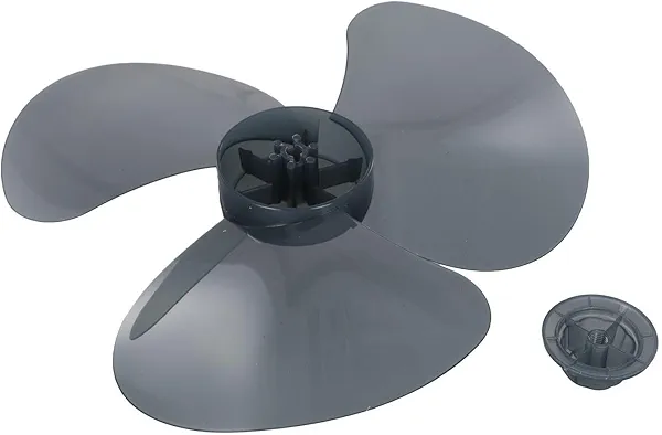 12 Inch Plastic Fan Blade Replacement Parts Three Leaves Fan Blades Compatible with Standing Pedestal Floor Wall Table Electric Cooling Fan Home Office Use(Transparent Black)