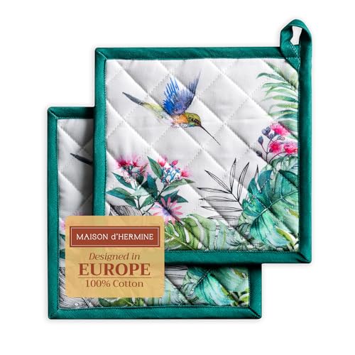 Maison d' Hermine Pot Holders 100% Cotton Heat Resistant Potholders
