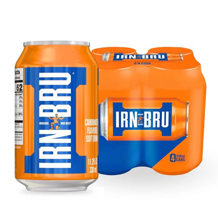 Image of IRN BRU Carbonated Flavored Soft Drink, 67.2 Fluid Ounces (Pack Of 6)