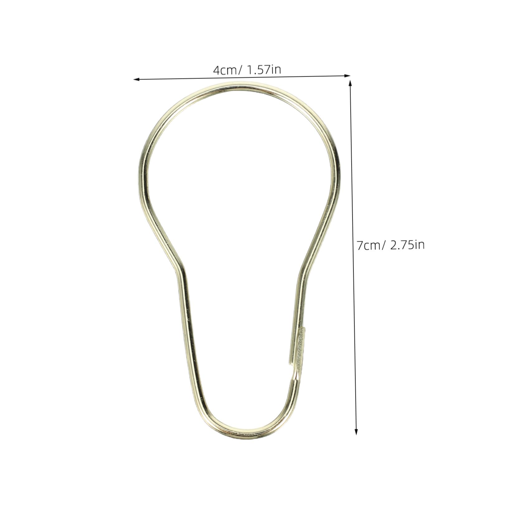 Ciieeo 20pcs Gourd Buckle Shower Curtain Hooks Rustproof Drapery Rings for Bathroom Bedroom and Kitchen Elegant Golden Design for Easy Installation and Strong Grip