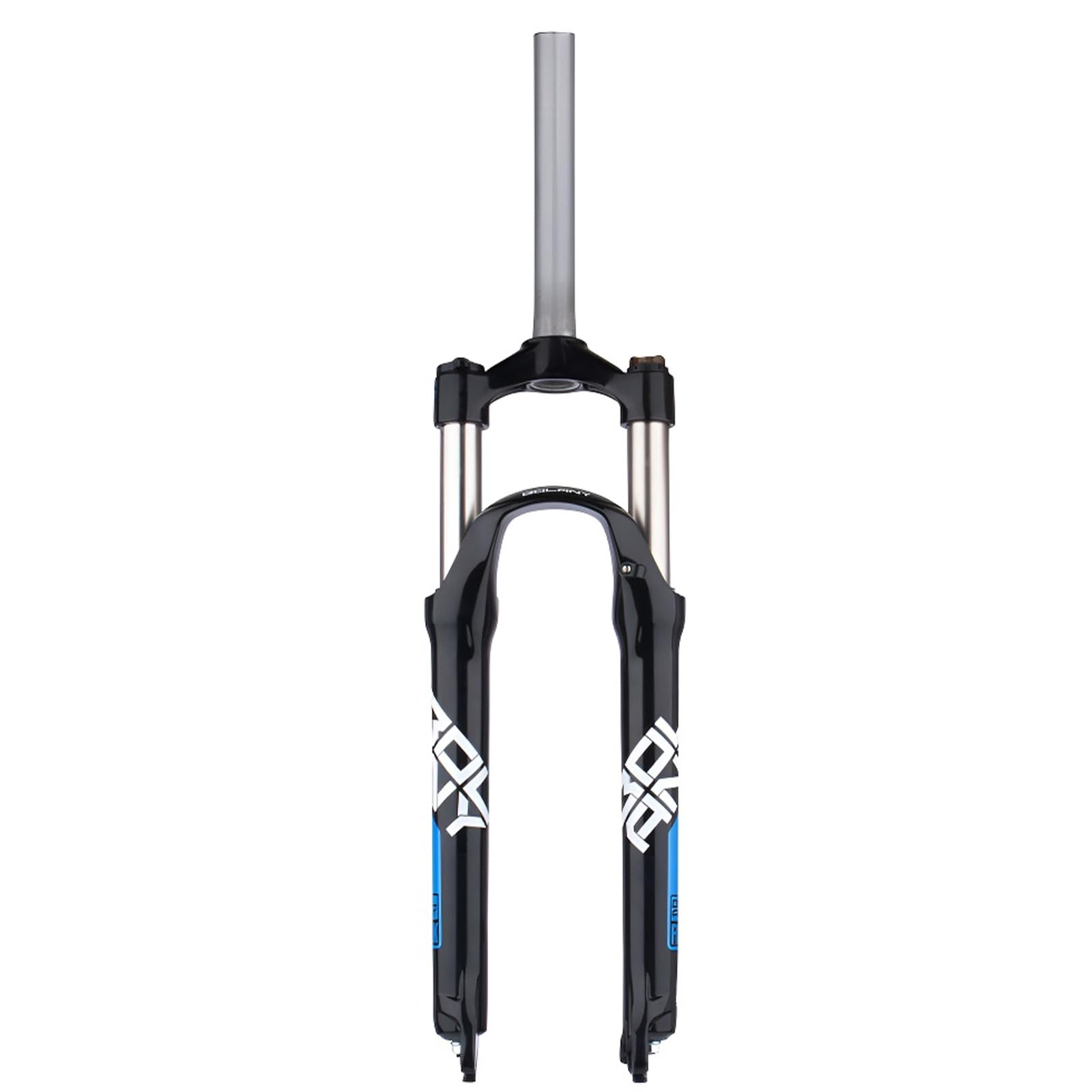 DHNCBGFZ Fourche à Ressort Pour VTT 26/27.5/29″ – 100 Mm, Tube Droit 1-1/8″, Frein à Disque, QR 9 Mm, Verrouillage Manuel – Noir/Orange