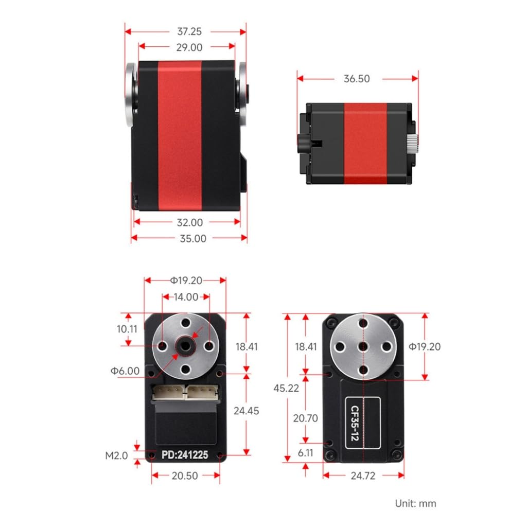 Servomotor de codificadores magnéticos de alta precisión para entusiastas de la robótica de bricolaje
