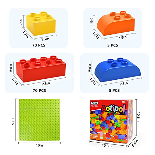 Aotipol A45BB Building Blocks For Toddlers 2-5 Including A Baseplate, 150 Piece Big Building Blocks For Kids thumb #6