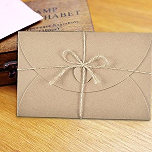 50pcs Busta di carta Kraft,Retro creativo Busta