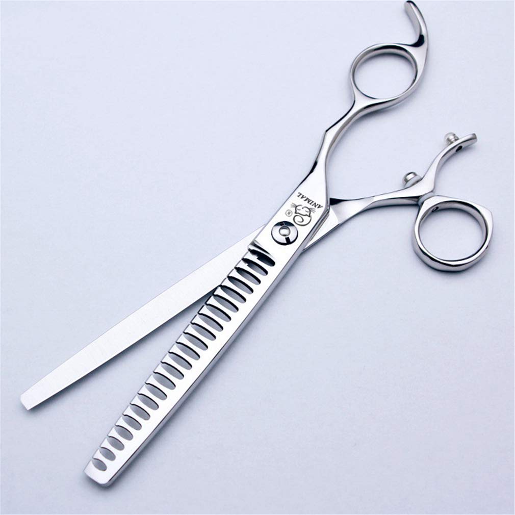 Dog Grooming Forbici, Professional 7.0 Pollici Assottigliamento Cesoie Dell'animale Domestico dell'Acciaio Inossidabile Forbici dei Capelli,V Tooth Shears