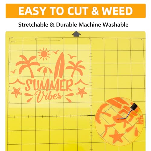 Image of FUNKAKA HTV Heat Transfer Vinyl Bundle, 20 Rolls 12 inch x 3ft HTV Vinyl