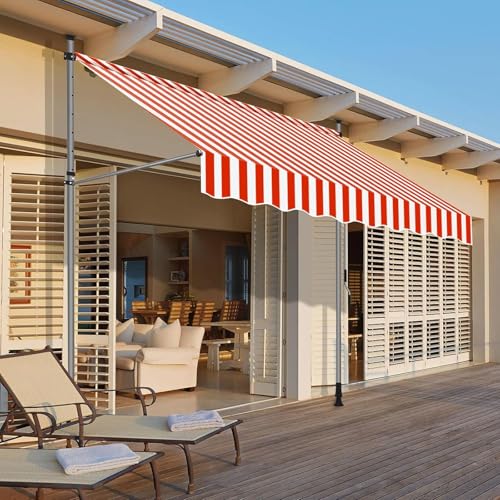 Store banne rétractable manuel 2m abri pare-soleil avec manivelle réglable - 2