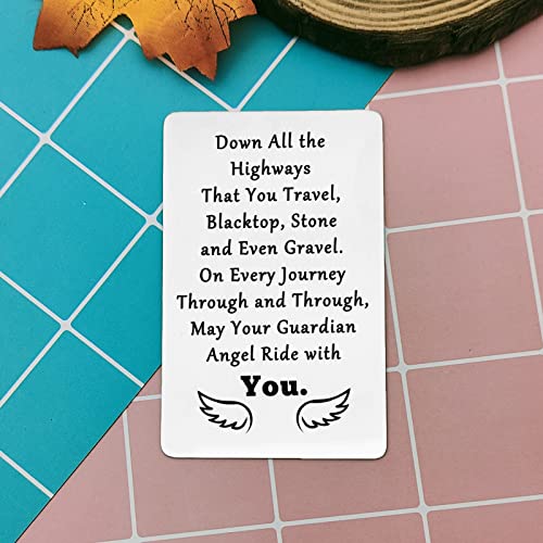 Heigebi New Driver Gift Card Engraved Wallet Card Insert for Boyfriend Husband Friends Ride Safe Gift Safe Travel Gift New Driver Gift Biker Trucker Husband Gift Card for Biker Bicycle Race Souvenir4