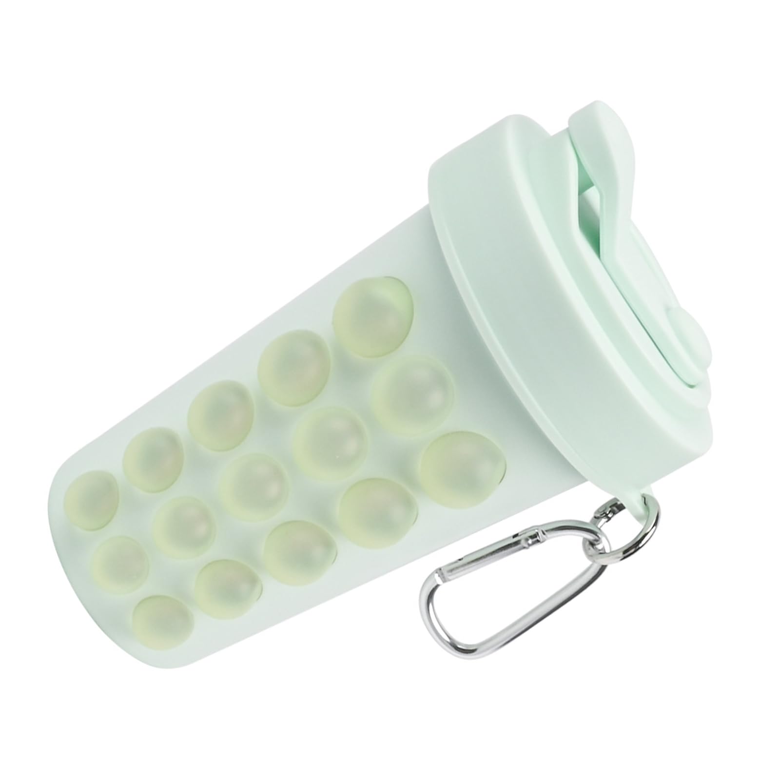 PANGBOER Silicone Ice Cubes Molds with Leak Proof Water Bottle and Drinking Straw Portable Cup for Hot Weather Portable Water Bottle with Straw